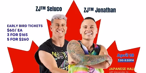 Zumba\u2122 Masterclass with ZJ's Jonathan Benoit and Seluco Fernandez
