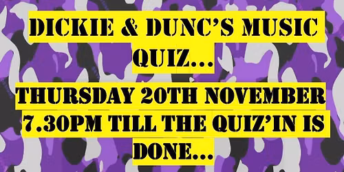 Dickie & Dunc\u2019s Music Quiz