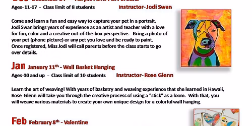 Second Sundays Children's Art Classes- "Valentine"