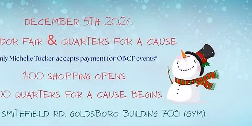 December 2026 Vendor Fair & Quarters for a Cause