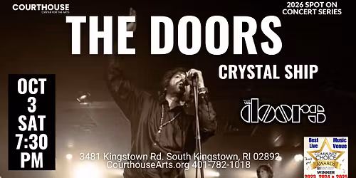 THE DOORS - Crystal Ship 10\/3\/26 SAT 7:30PM