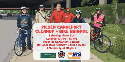 Pilsen Canalport Cleanup with Bike Buses & Afterparty!