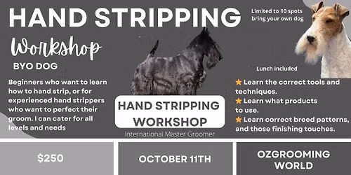 Hand stripping workshop by Alicia Fragiadakis
