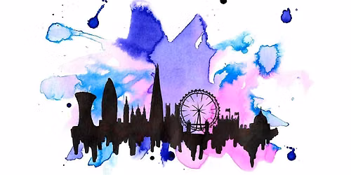 Sip & Paint The London Skyline Purple