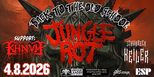 \u2020 LIVE: Jungle Rot \u2020 Support: Khnvm \u2020 Back To Old School Tour 2026 \u2020 Schwarzer Keiler Stuttgart