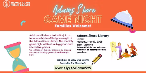 NEW Game Night @ Adams Shore!