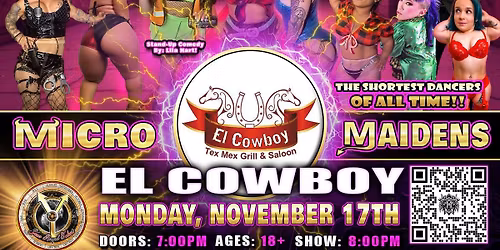 Monday, November 17th "TINY DANCERS" @ El Cowboy.