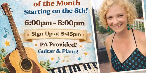 Open Mic at The center for spiritual living starting in May!