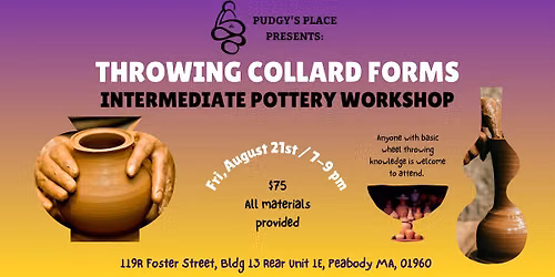 Intermediate Pottery Workshop - Throwing Large on the Wheel! (8\/21; 7-9pm)