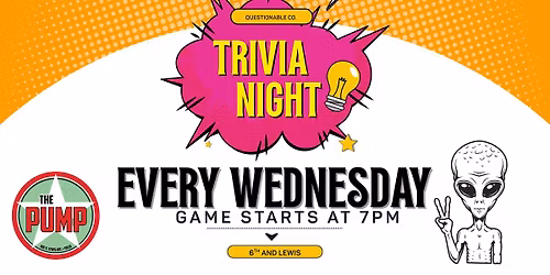 PUMP BAR TRIVIA NIGHT