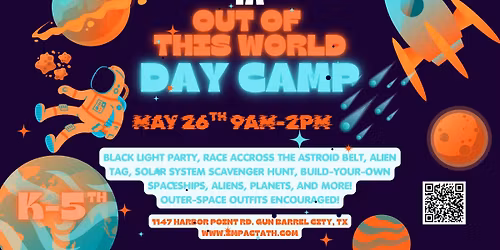 \ud83d\ude80Impact Athletics Out of This World Day Camp\ud83d\udc7d