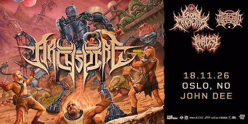 Archspire + supp.: Crown Magnetar + The Zenith Passage + Analepsy \/ John Dee \/ Pres. av Live Nation