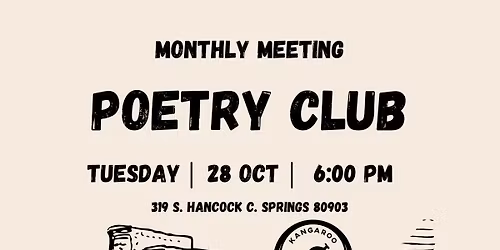 October Poetry Club Meetup