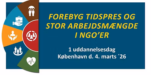 Uddannelse: Forebyg tidspres og stor arbejdsm\u00e6ngde i NGO'er