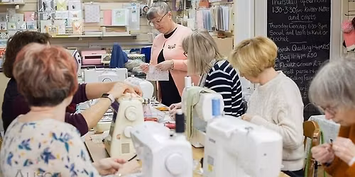 Beginners get to know your sewing machine, produce a tote bag including applique, pocket with zip