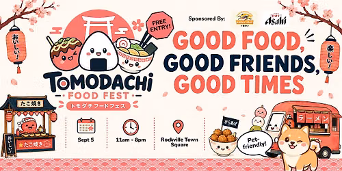 Tomodachi Food Fest 2026 \u2014 Free Anime Food Festival in Rockville, MD