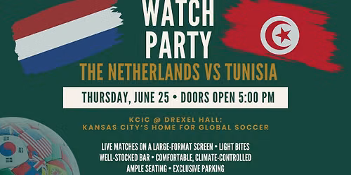 Watch Party: The Netherlands vs. Tunisia