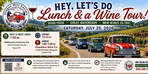 Hey, Let's Do Lunch & a Wine Tour!