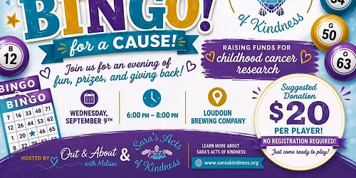 Charity Bingo Night Benefitting Sara's Acts of Kindness