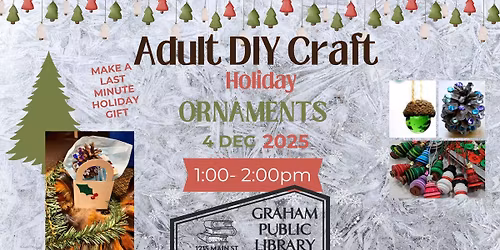 Adult Craft DIY - Holiday Ornaments Gift