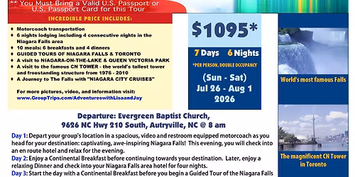 Niagara Falls & Toronto Bus Trip