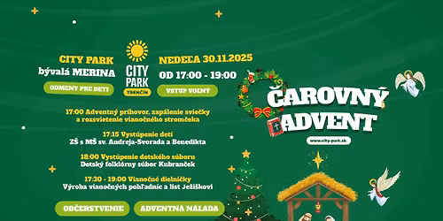 Čarovný advent v CITY PARK Trenčín 30.11.2025