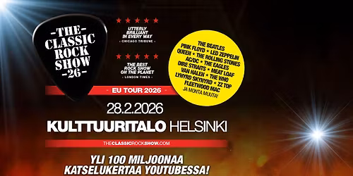 The Classic Rock Show, Kulttuuritalo, Helsinki 28.2.2026