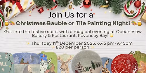 Christmas Pottery painting in the Bay