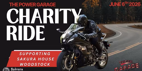 Power Garage Charity Ride - Sakura House Woodstock