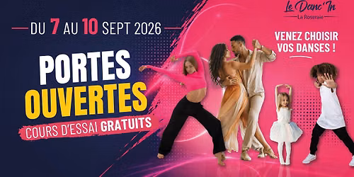 PORTES OUVERTES DANC'IN  \/ Cours d'essai GRATUITS