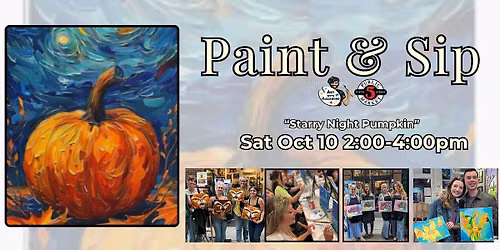 Paint & Sip in Eugene, Oregon \u201cStarry Night Pumpkin\u201d