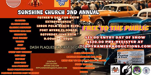 Sonshine Church 2nd Annual Father's Day Car Show
