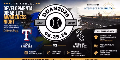 \u26be 7th Annual Developmental Disability Awareness Night with the Chicago White Sox