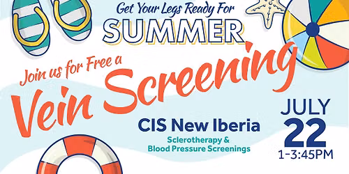 CIS New Iberia: Free Sclerotherapy & Blood Pressure Screening