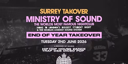 SURREY TAKOVER MILKSHAKE @MINISTRY OF SOUND TAKEOVER - END OF YEAR TAKEOVER