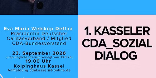 "1. Kasseler CDA_Sozialdialog" mit Eva Maria Welskop-Deffaa