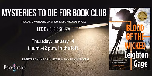 Mysteries to Die For Book Club: "Blood of the Wicked" by Leighton Gage