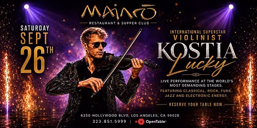 Live Music - Special Performance by Violinist Kostia Lucky