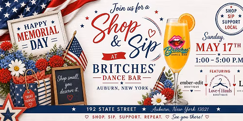 Boutique Pop Up Shop & Sip @ Britches\u2019 Dance Bar - Auburn, NY