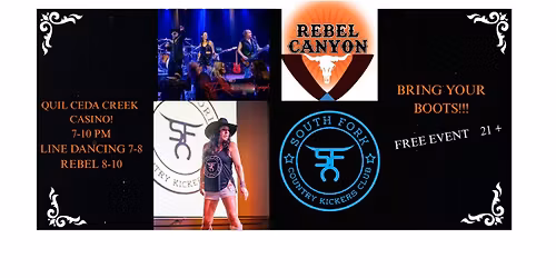 QUIL CEDA CREEK FREE LINE DANCE EVENT WITH THE KICKERS AND REBEL CANYON