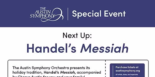 Austin Symphony Orchestra - Handels Messiah at Riverbend Centre
