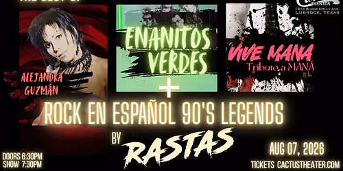 Lubbock TX,  The Best Of  Man\u00e1, Enanitos verdes, Alejandra Guzman,+ ROCK EN ESPA\u00d1OL  HITS 90's