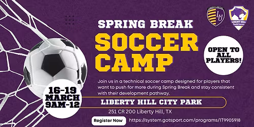 Spring Break Soccer Camp