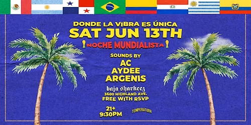 Temperatura Party \u201cNoche Mundialista\u201d \u2013 Latin, Reggaeton, Dembow, Hip-Hop