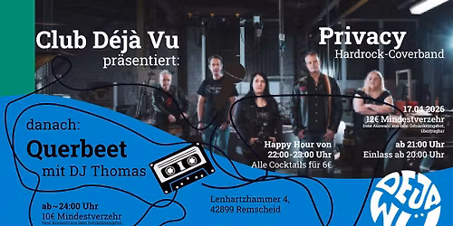 Live-Konzert Privacy & Querbeet mit DJ Thomas 