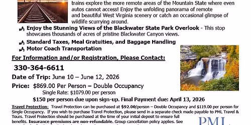 NEW West Virginia Train Adventure
