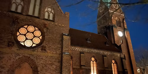 AFTENLYS: f\u00e6llesspisning, foredrag og aftengudstjeneste - TEMA: Kirke p\u00e5 Kanten