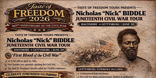 Nicholas \u201cNick\u201d Biddle Juneteenth Civil War Tour To Gettysburg