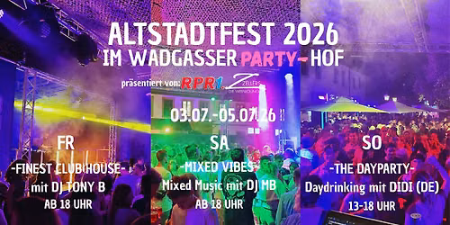 Altstadtfest Kaiserslautern 2026 im Wadgasser Party Hof