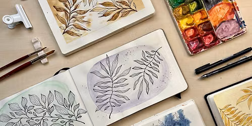 Creative Evening | Meditative Leaves Drawing with Ink & Watercolor